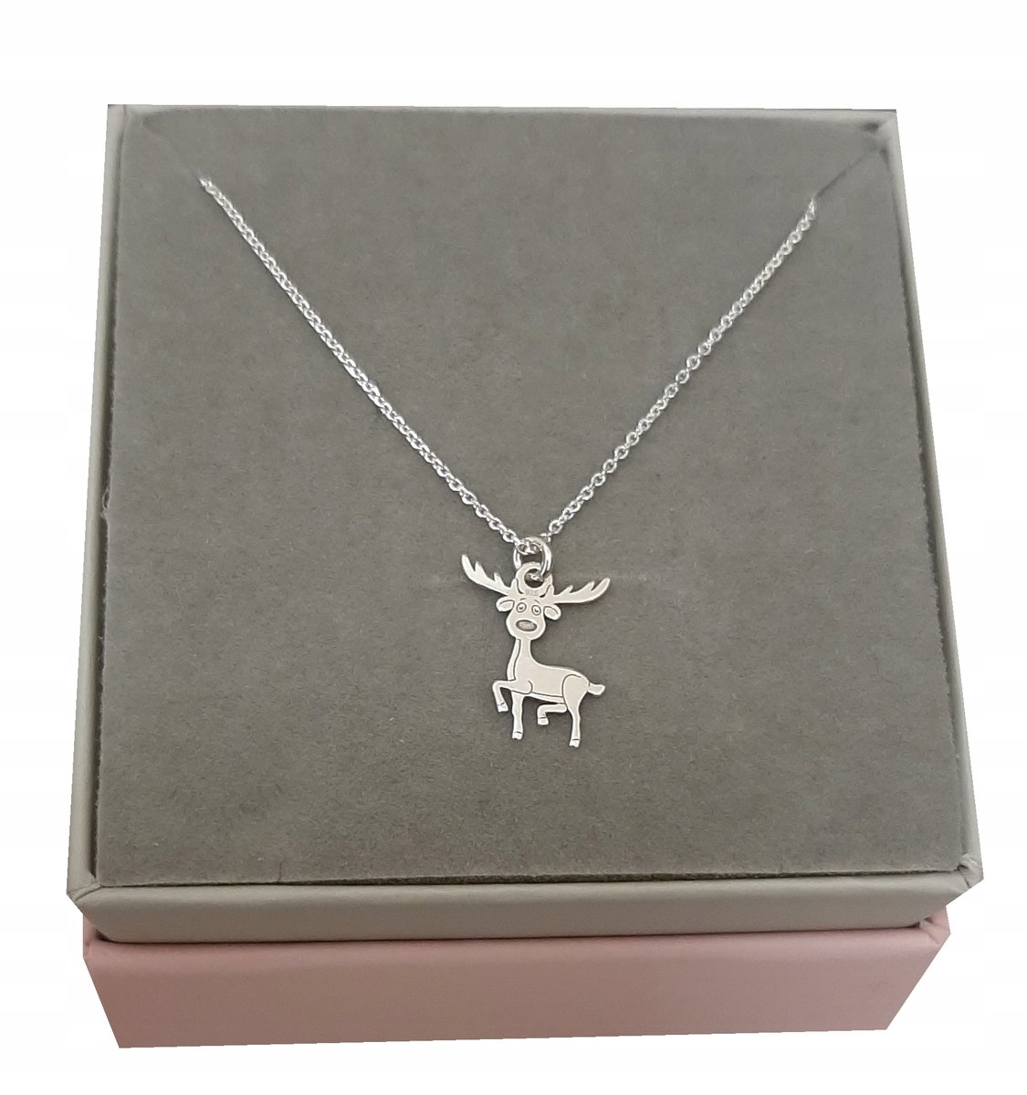 Naszyjnik celebrytka RENIFER reniferek srebro 40cm
