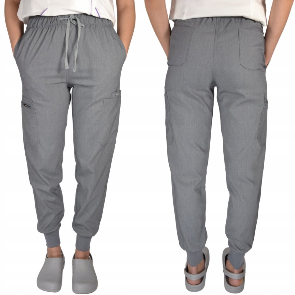 SPODNIE MEDYCZNE FARTUCH MUNDUREK WYPOSAŻENIE MEDYCZNE SZARE XL