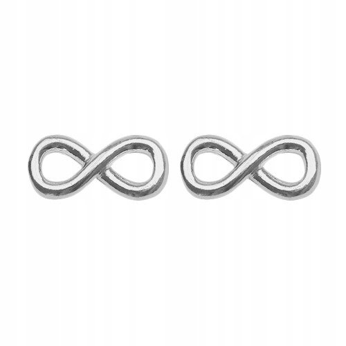 SREBRNE kolczyki infinity nieskończoność srebro 92