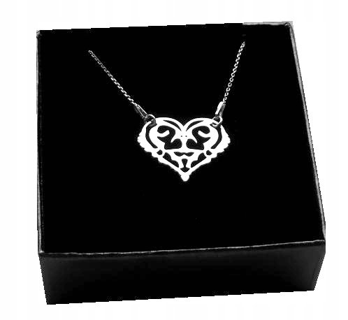 Naszyjnik SERCE ORIGAMI CELEBRYTKA srebro 925