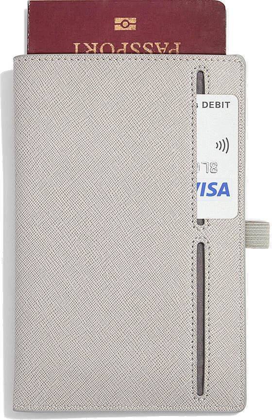 Etui na paszport i karty Stackers taupe