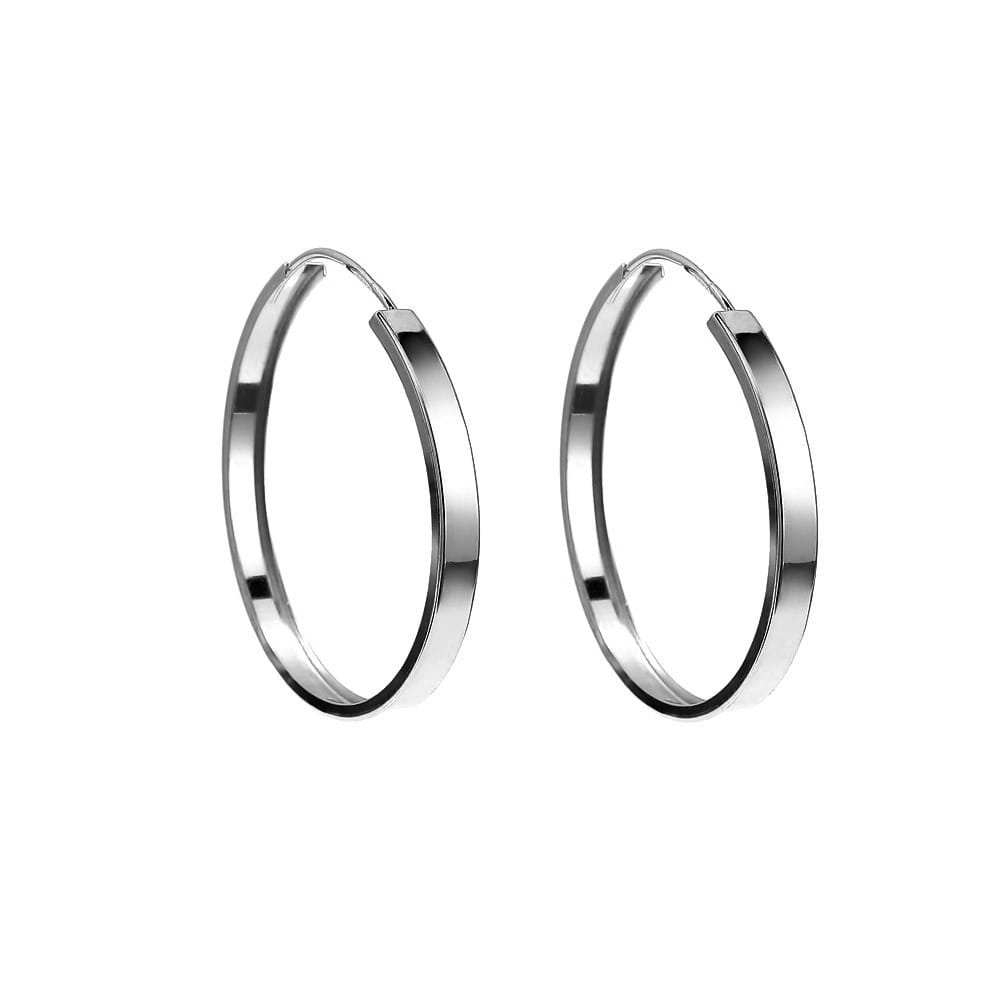 Srebrne kolczyki klasyczne kółka gładkie błyszczące pr925