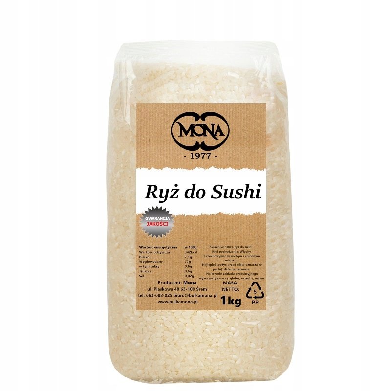 Ryż do SUSHI shari MONA 1kg PREMIUM