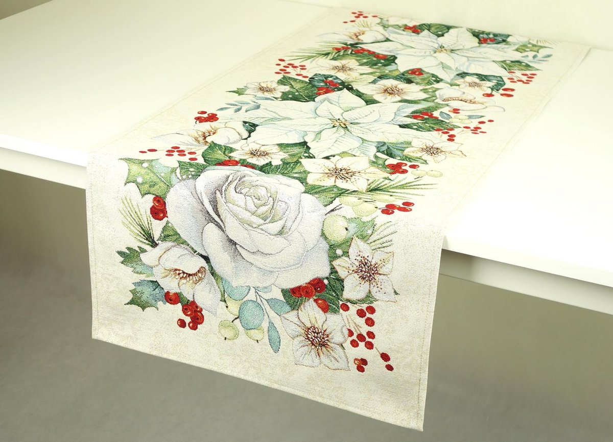 Bieżnik gobelinowy 45x140 cm Marion SW205 świąteczny