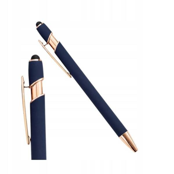 ECARLA długopis metalowy touch pen soft touch Granat DL02