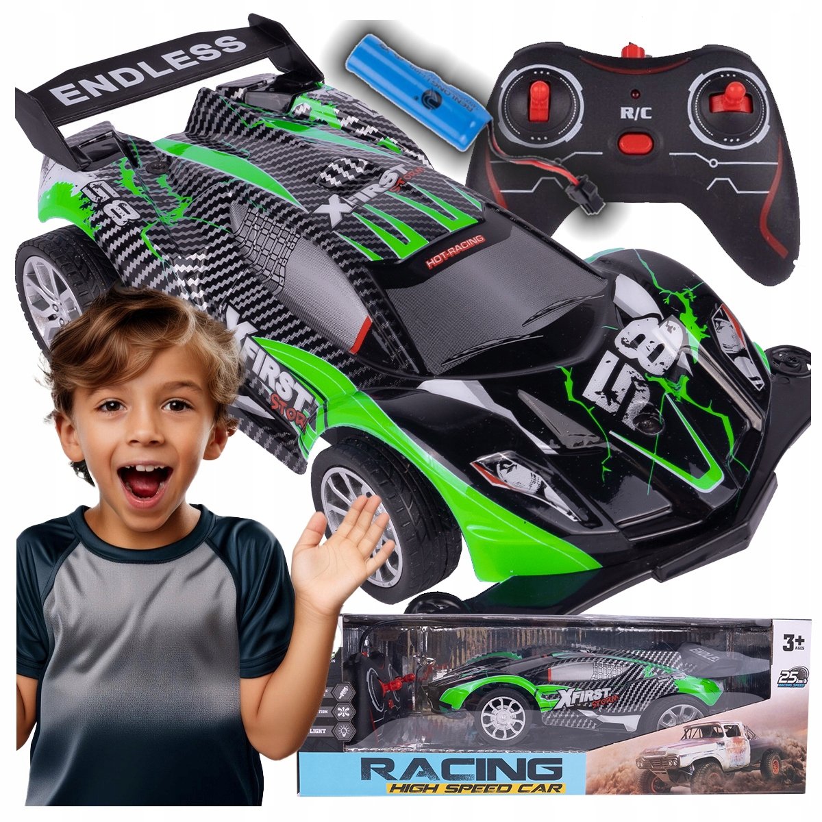 ZDALNIE STEROWANY SAMOCHÓD PILOT RC NA AKUMULATOR ŚWIATŁA PREZENT NA ŚWIĘTA Z2012G