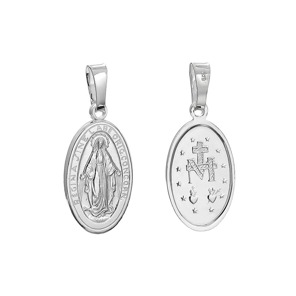 Srebrny medalik zawieszka na łańcuszek pr925 Matka Boża Niepokalana