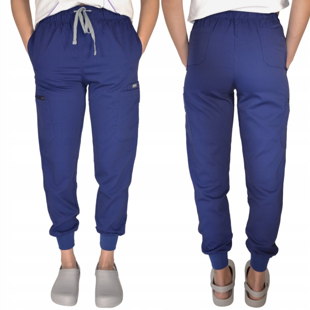 SPODNIE MEDYCZNE FARTUCH MUNDUREK WYPOSAŻENIE MEDYCZNE GRANATOWE M