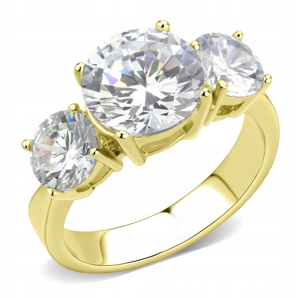 Złoty pierścionek GLOW GOLD stal 316L r. 14 15