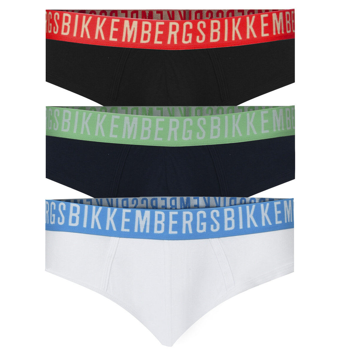 BIKKEMBERGS - SLIPY MĘSKIE 3-PACK - BKK1USP09TR BRIEFS ASSORTED-L