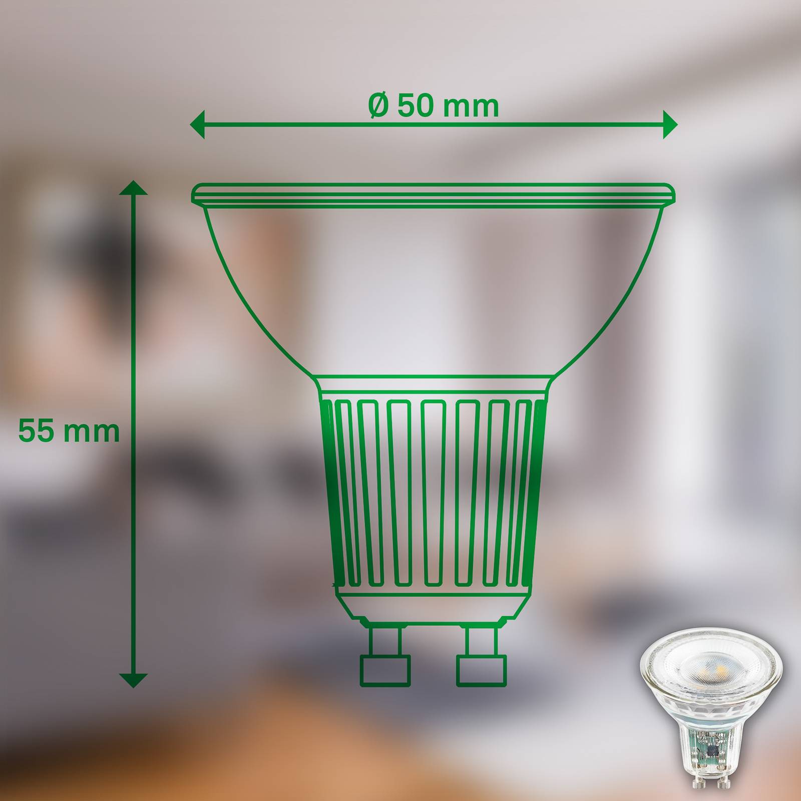 Briloner Żarówka LED Reflektor GU10 4,7W przezroczysta 3000K klasa efektywności