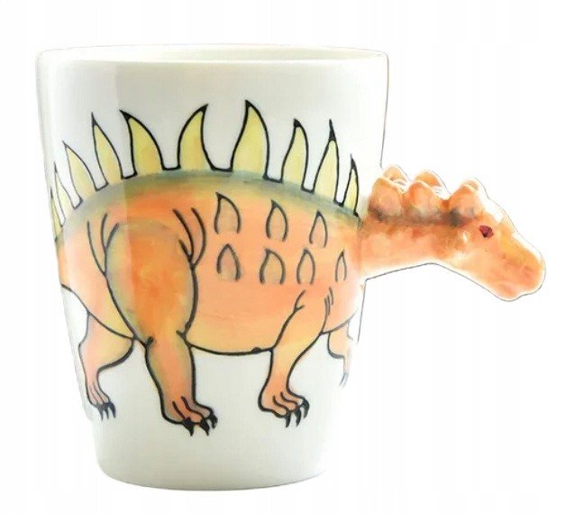 Kubek Ceramiczny Do Kawy Herbaty 3D Prezent Zwierzaki Ankylozaur Dinozaur