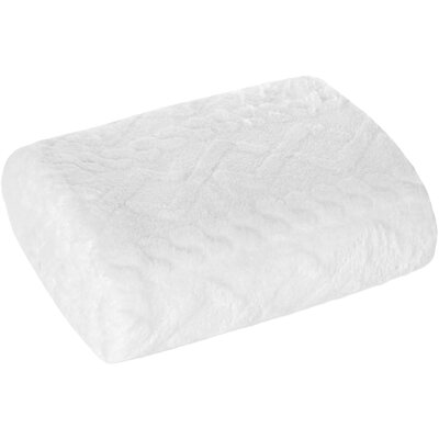 Koc 200 x 220 Design Mikrofibra Warkocz Biały