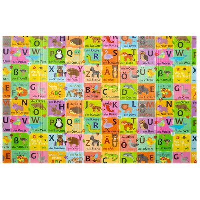 Mata edukacyjna HUMBI Niemiecki alfabet wieś 120 x 180 x 0,8 9016