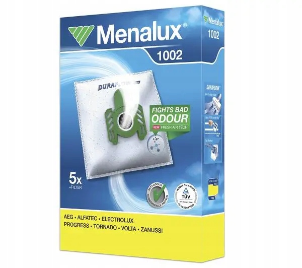 Worki do odkurzacza Menalux 1002 5 sztuk filtr wlotowy