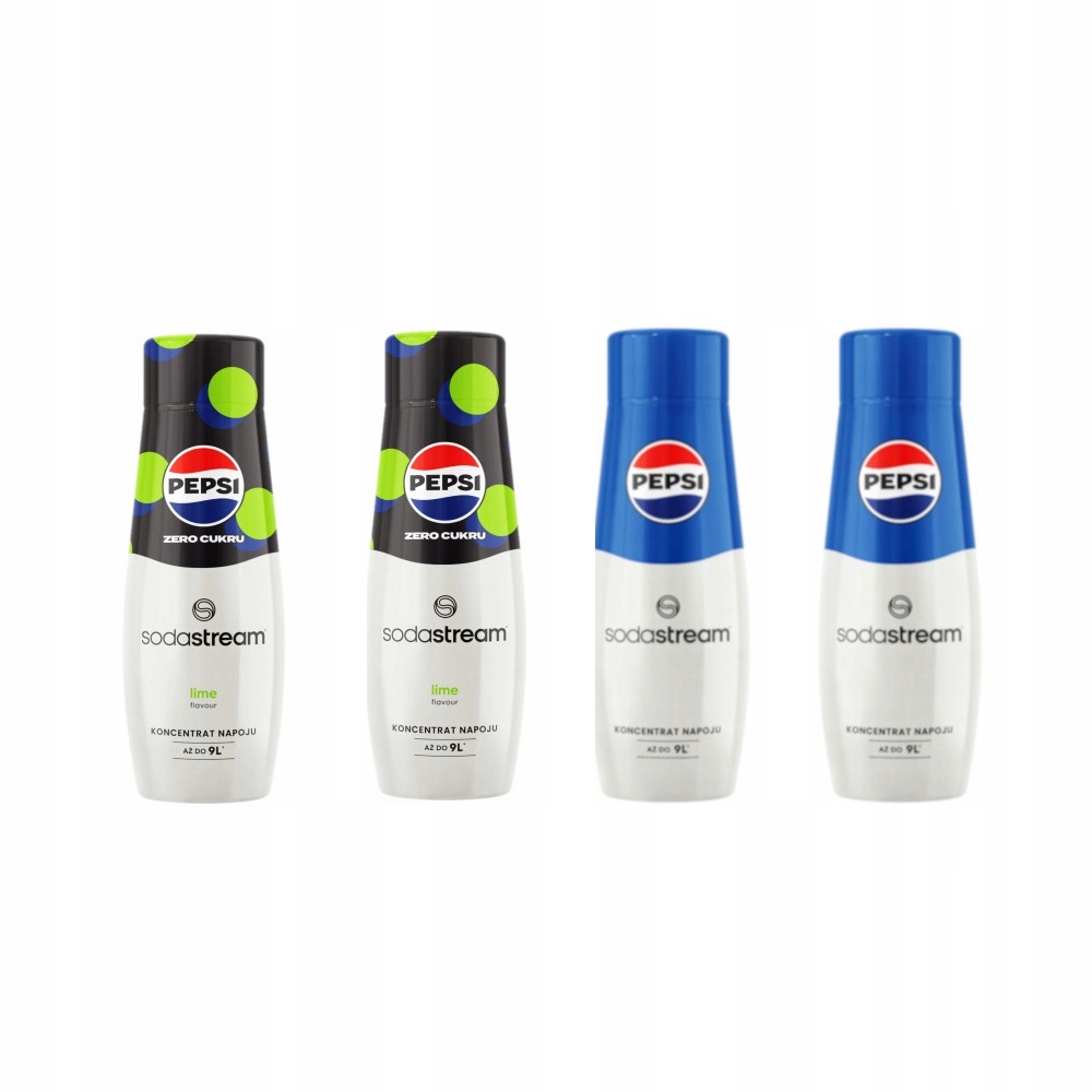 Zestaw koncentratów 2xPepsi 2xPepsi Max Lime 440ml