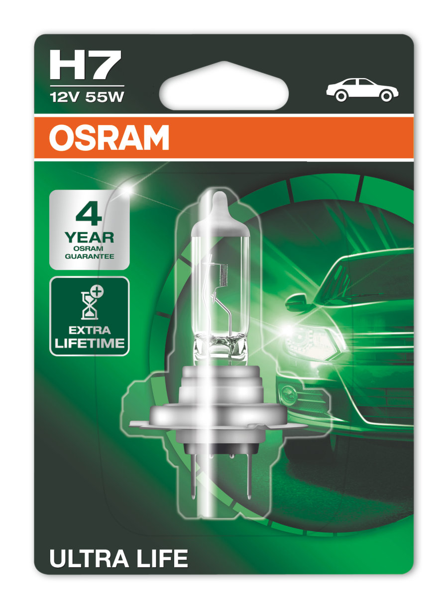 Żarówka H7 ultra life Osram 4 x dłuższa żywotność