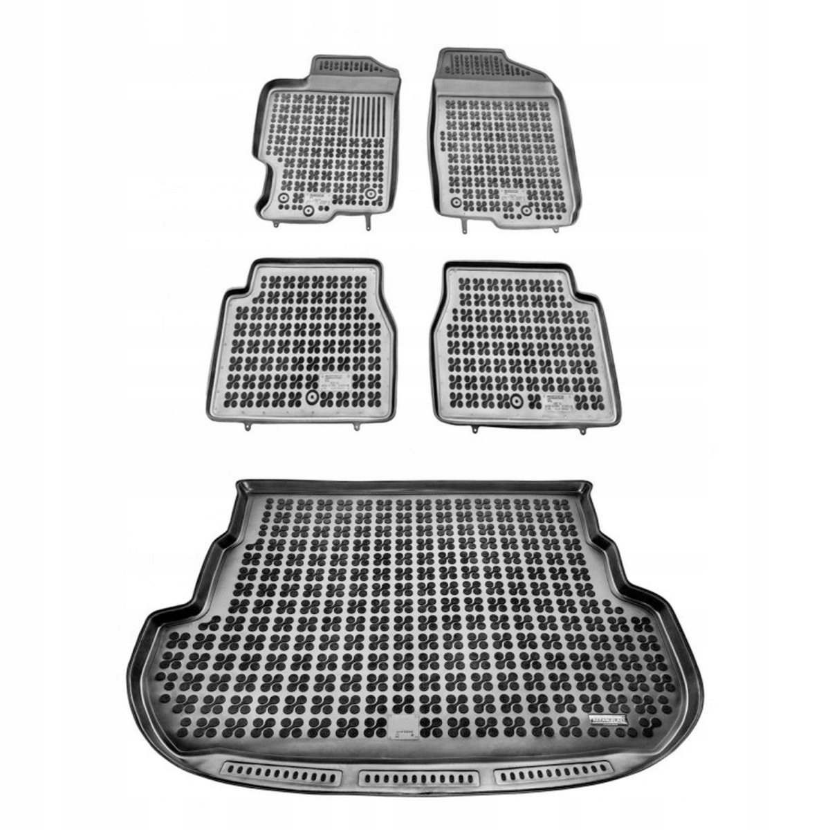Gumowy zestaw dywaniki i mata korytka Mazda 6 I 2002-2008 Kombi Stopery