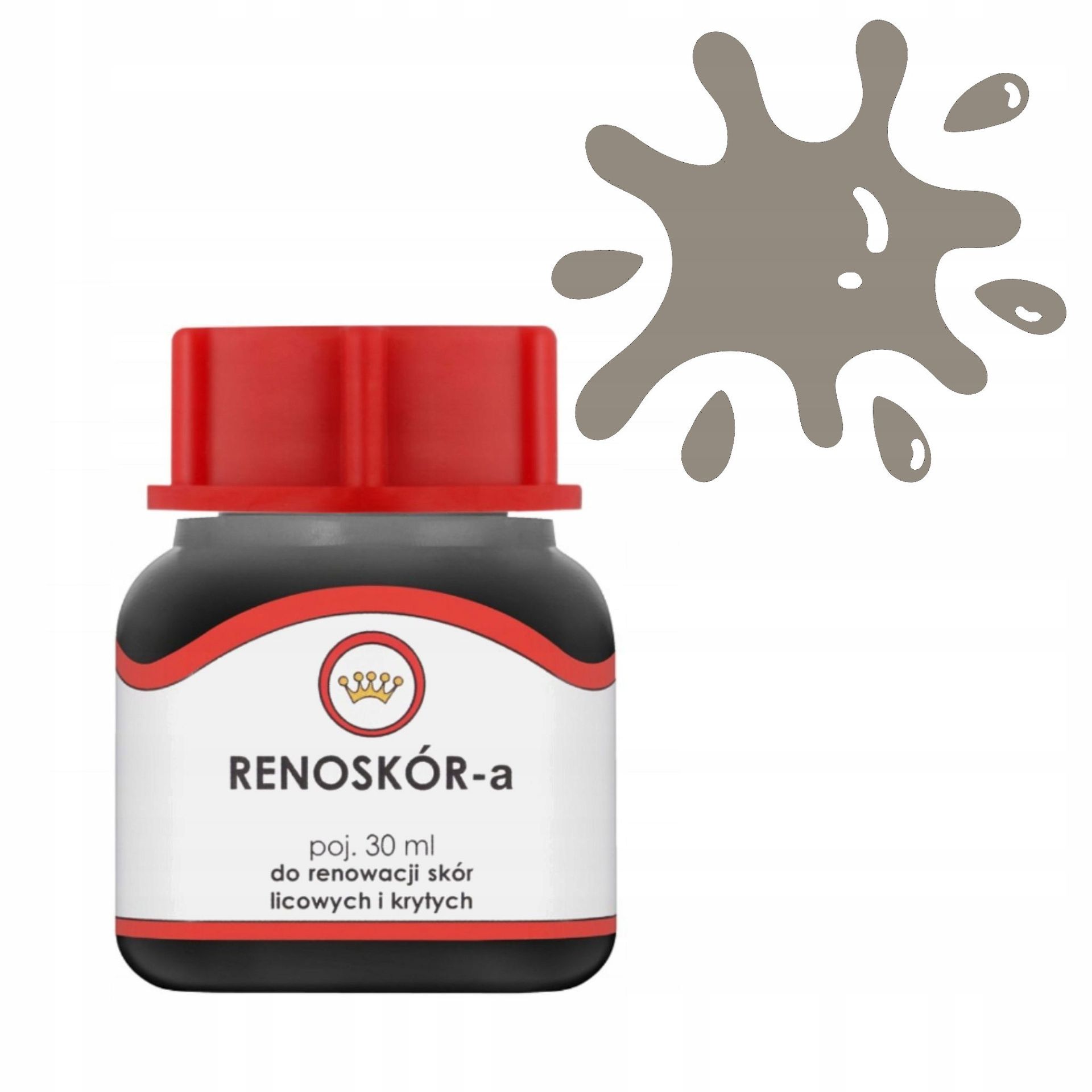 Farba do Skóry Lakier Renoskór Barwnik do Skór Gładkich 30ml Popielaty Beż