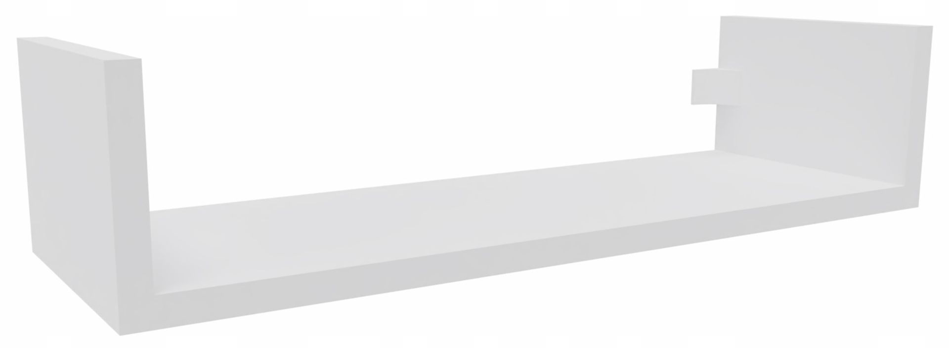 Półka wisząca ścienna do salonu na książki 1x60 cm biała mat