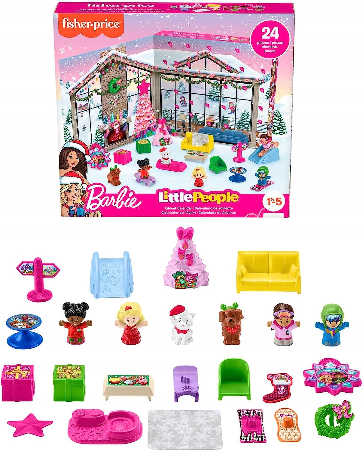 Fisher Price Little People Lalka Barbie Kalendarz Adwentowy dla dzieci +18m