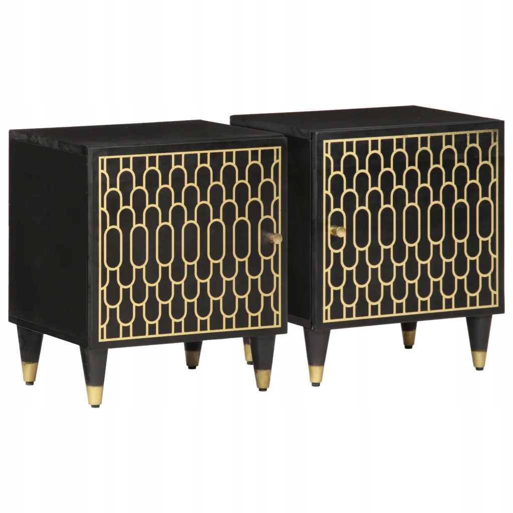 Szafki nocne, 2 szt., 40x33x46 cm, lite drewno mango