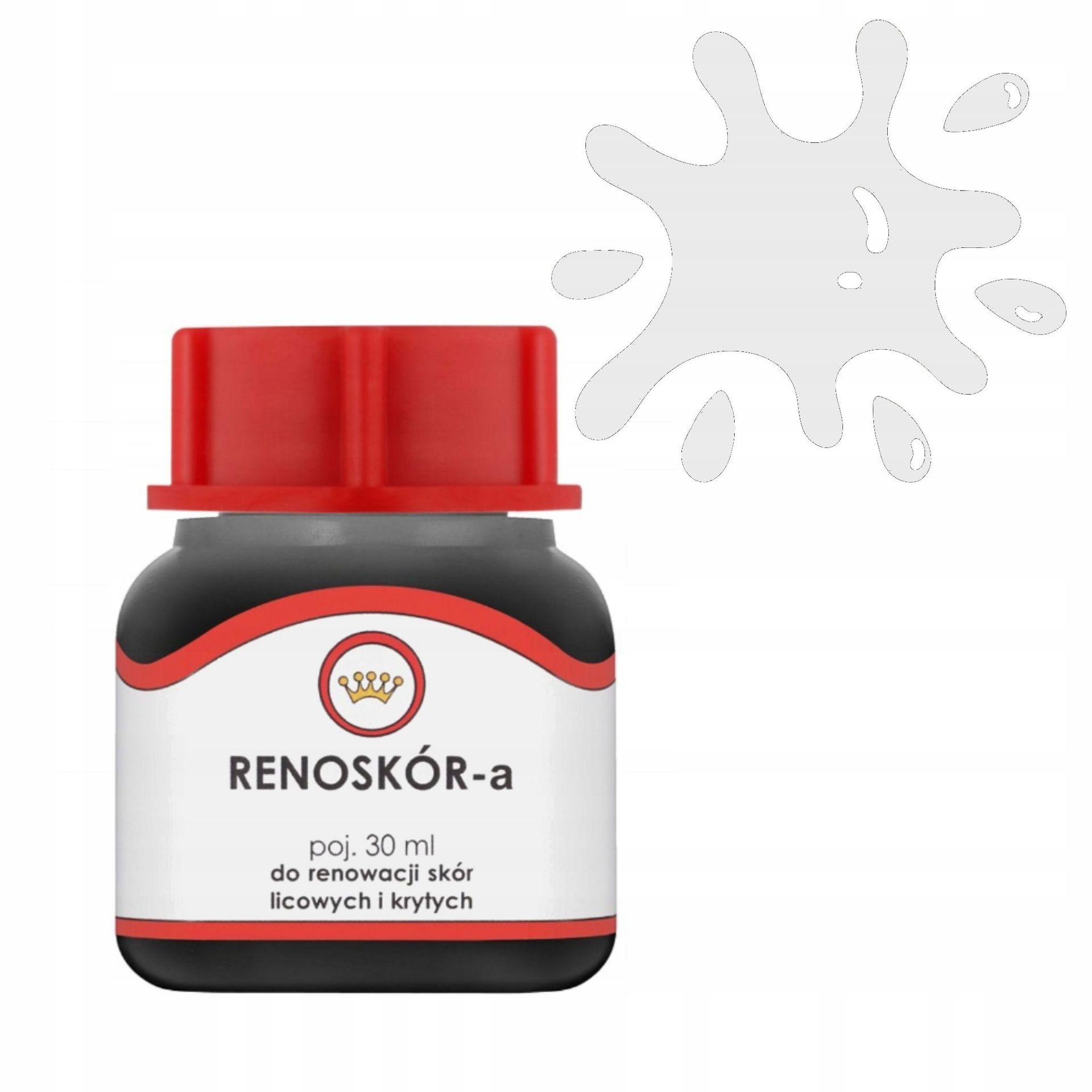 Farba do Skór Gładkich Obuwia Galanterii Renoskór Barwnik Srebrny 25ml
