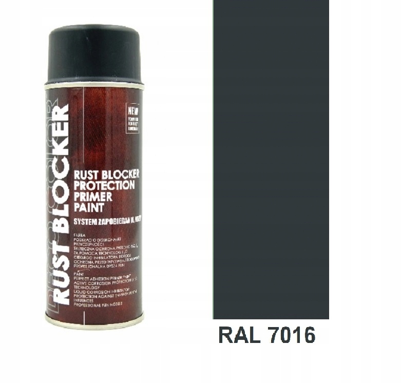 Rust Blocker farba sprey rdzę 400ml Antracyt 7016