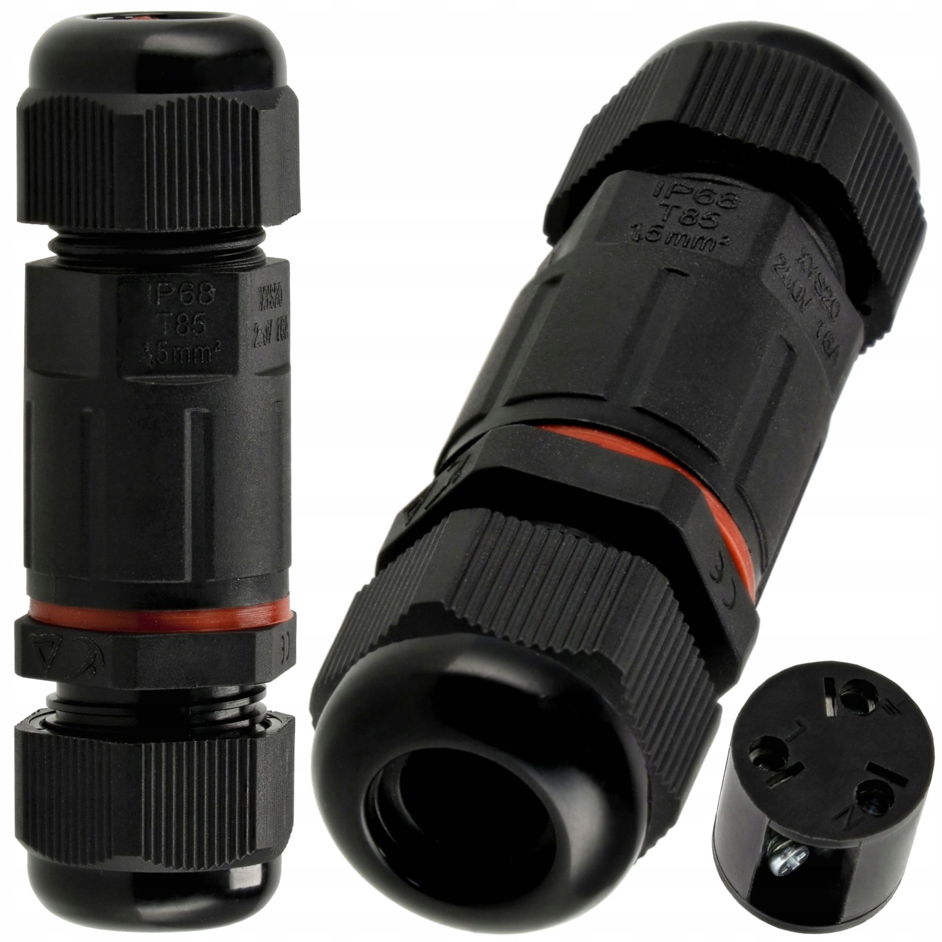 Złącze Kablowe Hermetyczne Puszka Csj 3x1,5 8mm 16A 250V IP68 Złączka Led
