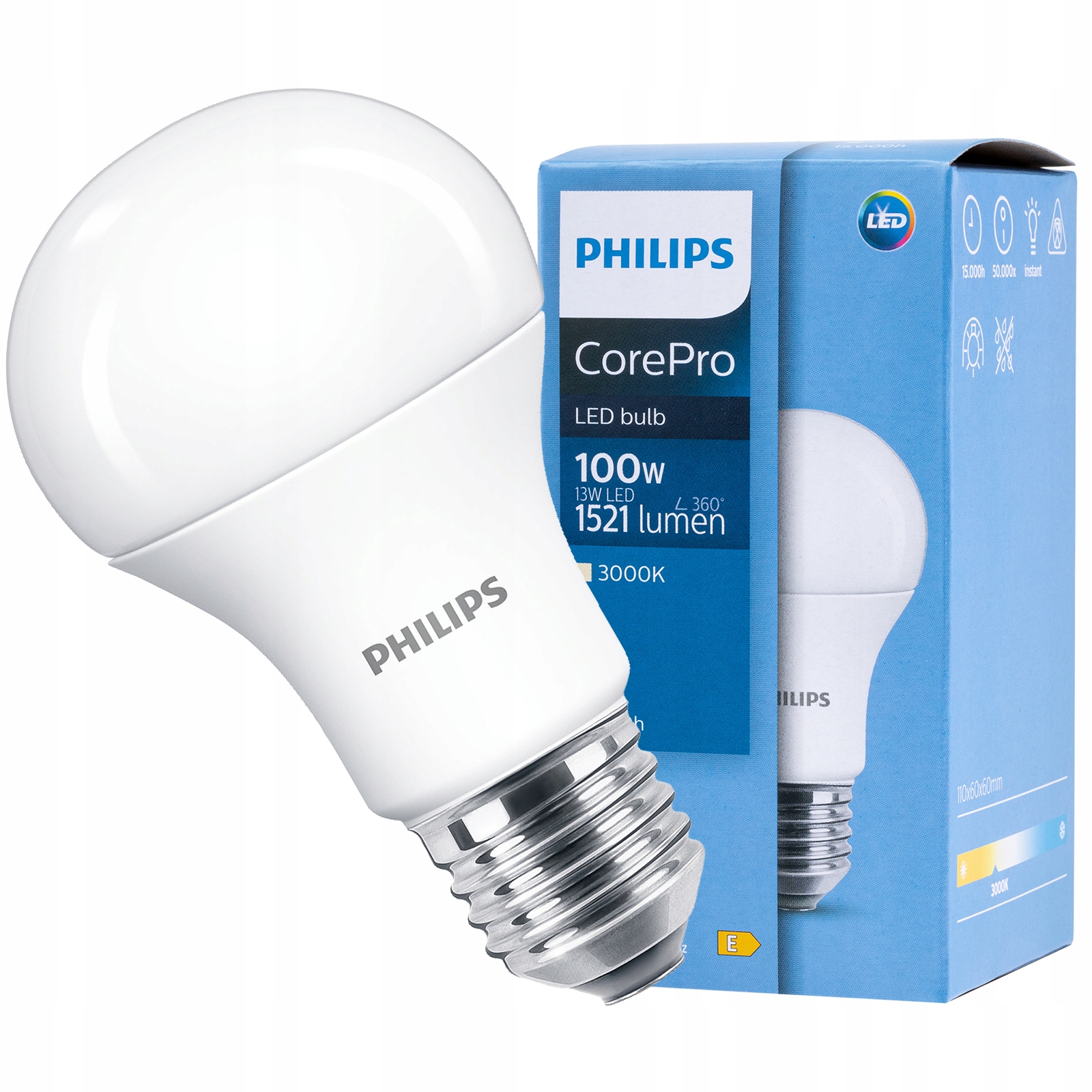Żarówka Led E27 13W 100W 1521lm 3000K Ciepła Biała CorePRO Philips