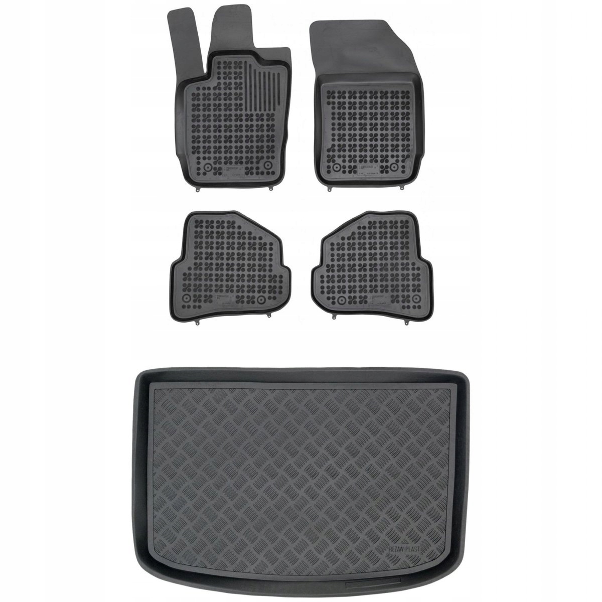 Zestaw dywaniki i mata korytka Audi A1 I 8X 2010-2018 Stopery Rezaw Plast