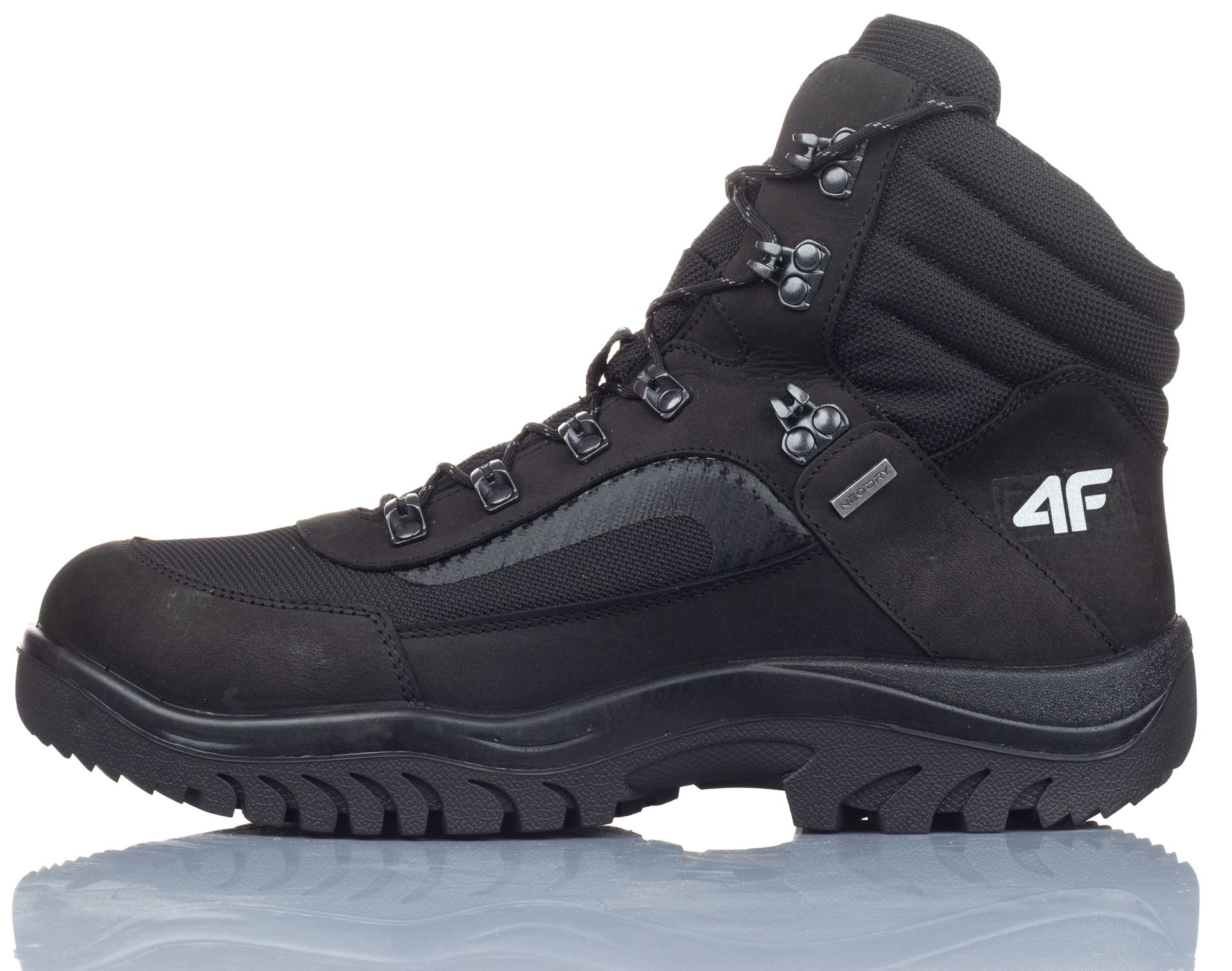 Buty Męskie 4f Trekking Czarne Wysokie OBMH253 21S R-40