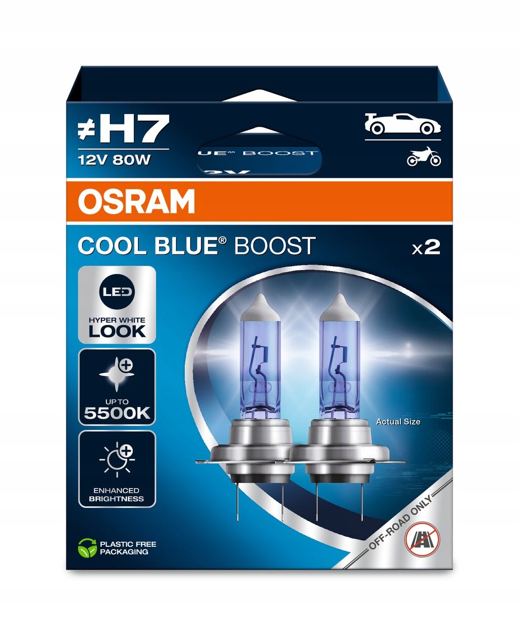 Osram H7 12V 80W PX26d Cool Blue Boost Next Gen Nowa Generacja do 5500K