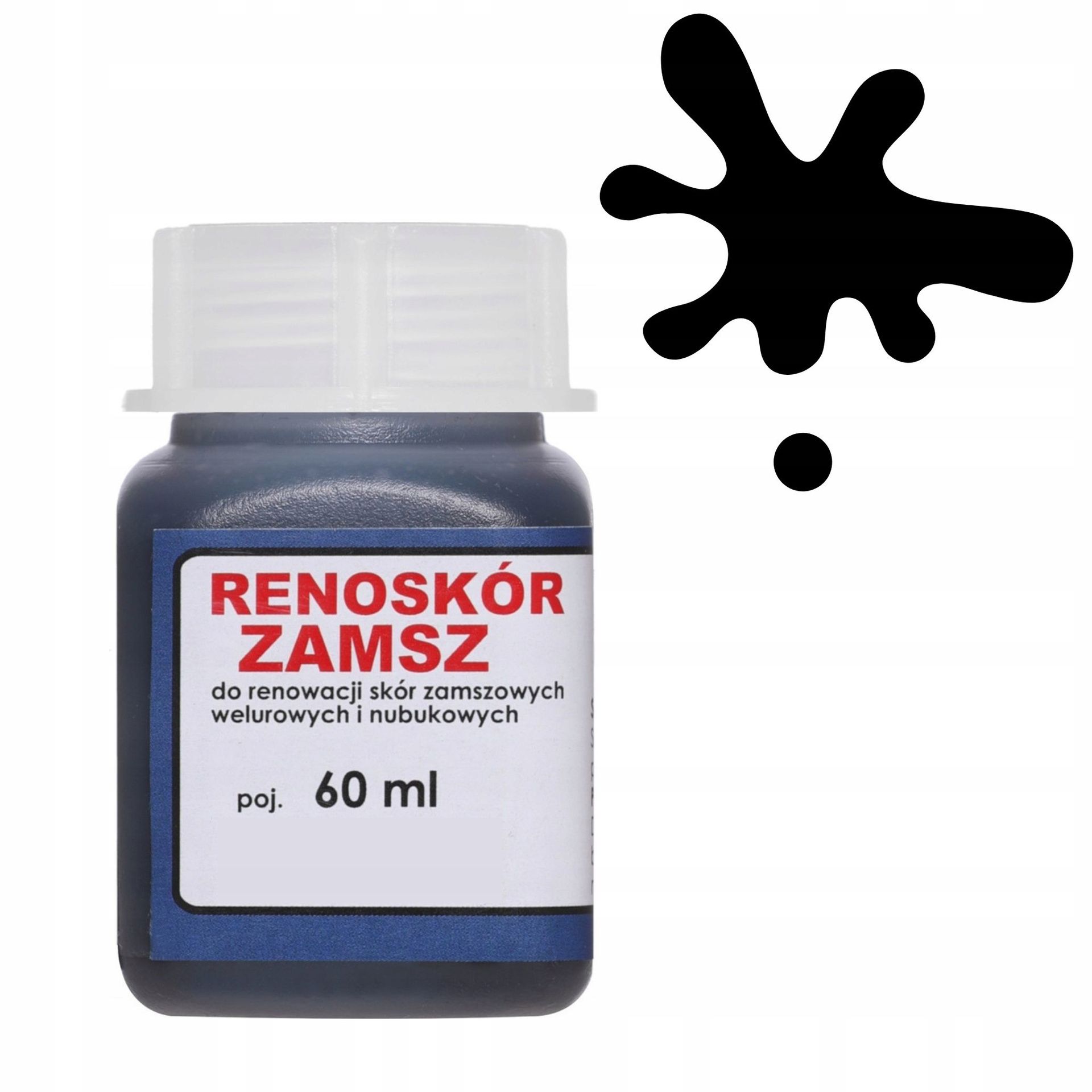 Farba do Zamszu i Nubuku Welur Renoskór do Butów Galanterii 60ml Czarny