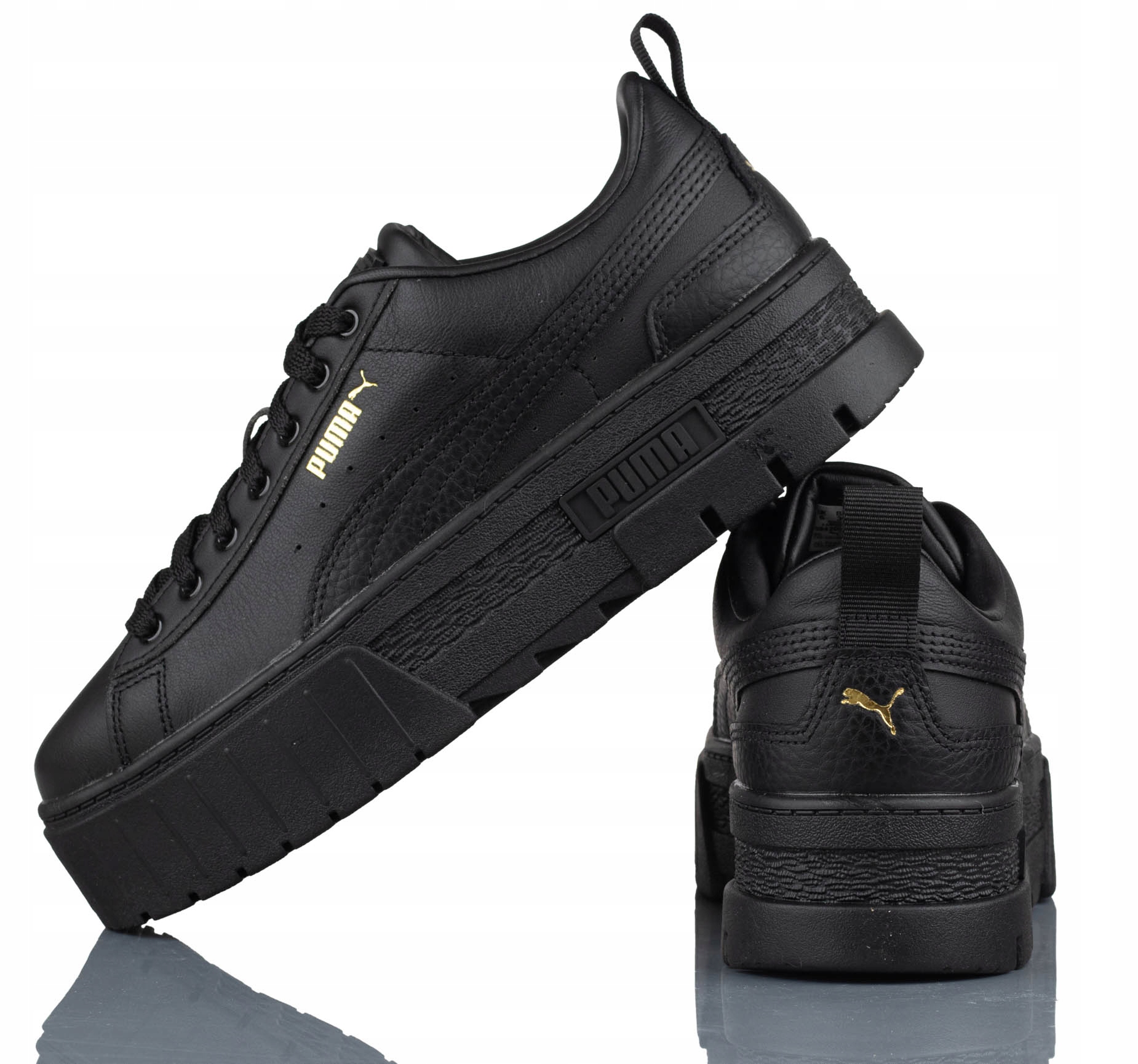 Buty Skórzane Czarne Sport Damskie Puma Mayze Classic Wn's 384209 02 R-36