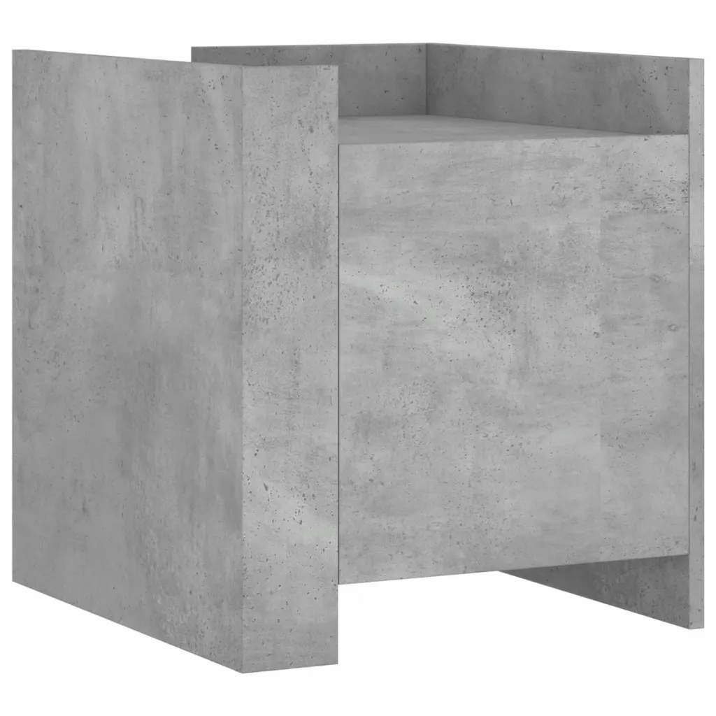 Szafka nocna, szary beton, 45x50x50 cm, materiał drewnopochodny