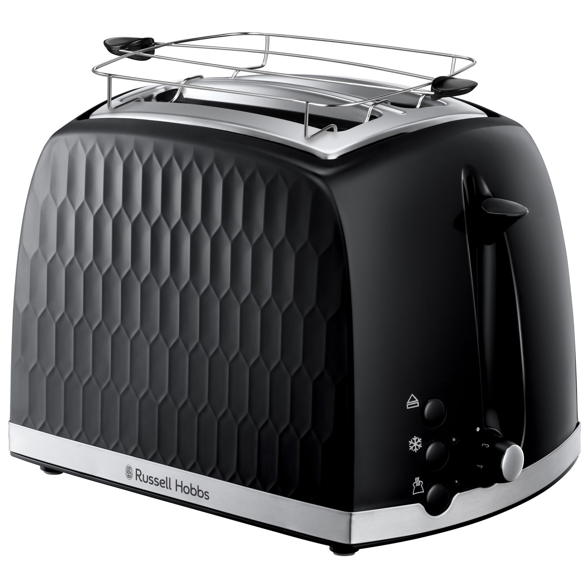 Toster Russell Hobbs Honey Comb 26061-56 czarny 850W Opiekacz do kanapek