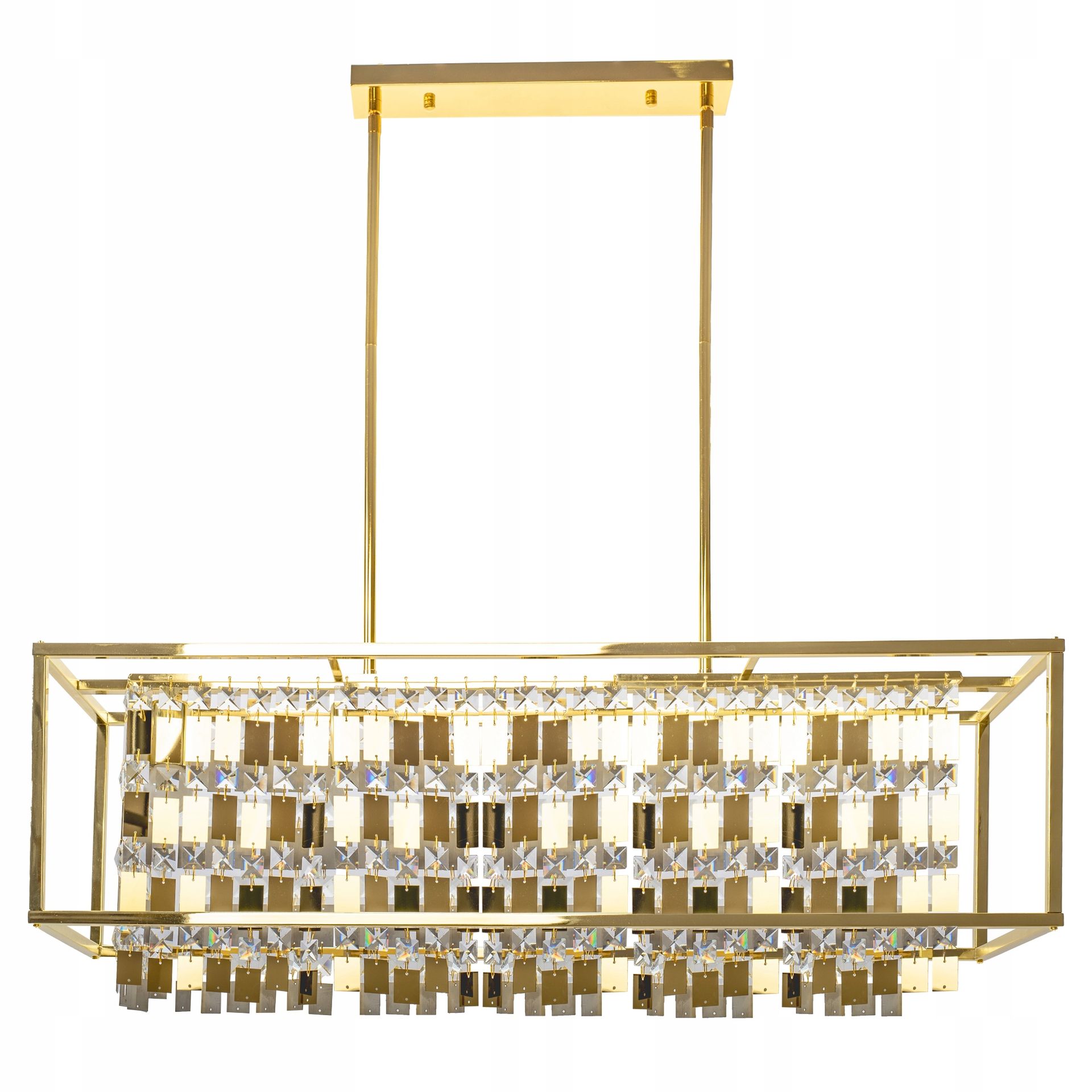 Lampa Sufitowa Wisząca Złota Gold Kryształowa Glamour Kryształ Toolight