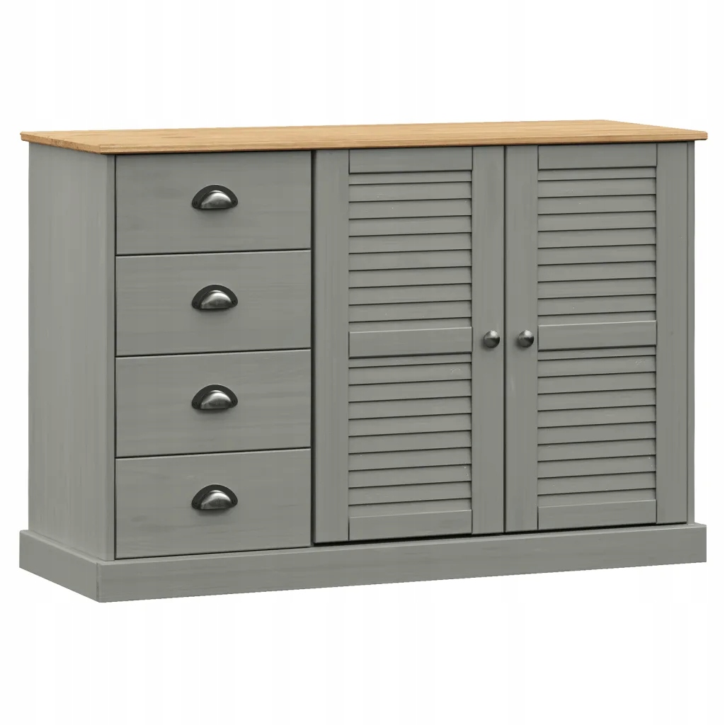 Szafka z szufladami Vigo, 113x40x75 cm, szara, lit