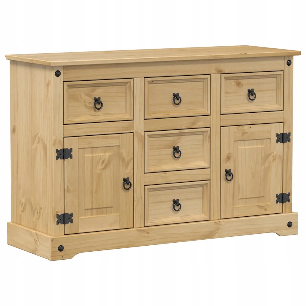 Komoda Corona, 115x40x76 cm, lite drewno sosnowe