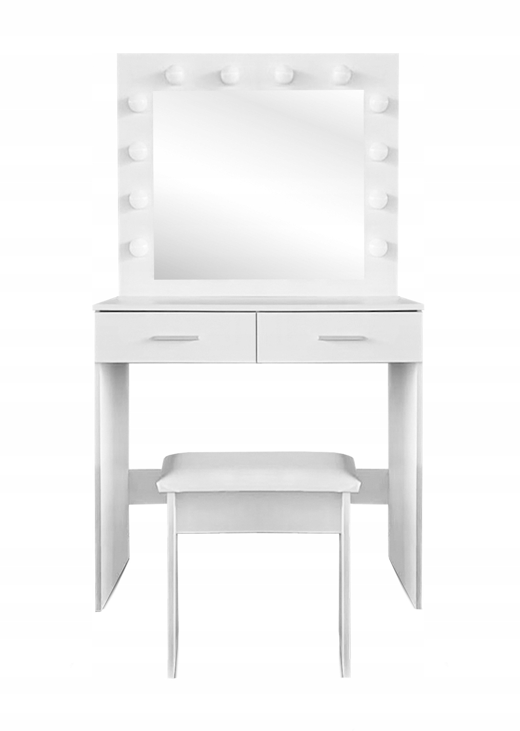 Toaletka kosmetyczna Lustro Oświetlenie 12 Led Taboret