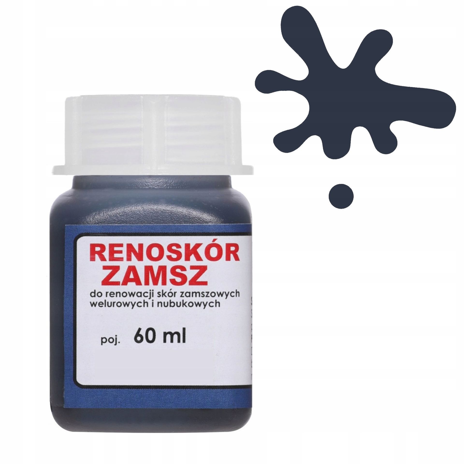 Farba do Zamszu i Nubuku Welur Renoskór do Butów Galanterii 60ml Granatowy