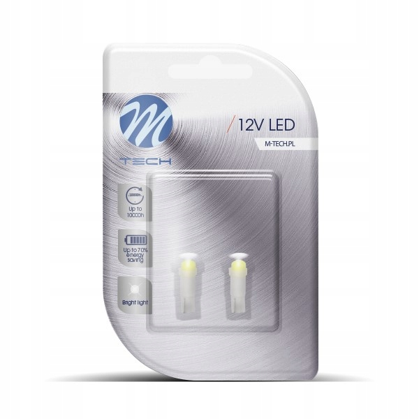 T5 Led R5 12V 1xSMD5050 biała żarówka przyrządów