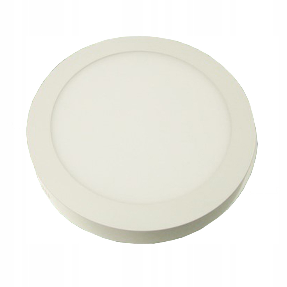 Plafon Lampa Natynkowa 24W Barwa Zimna Okrągła Biała Aluminiowa Klosz Pvc