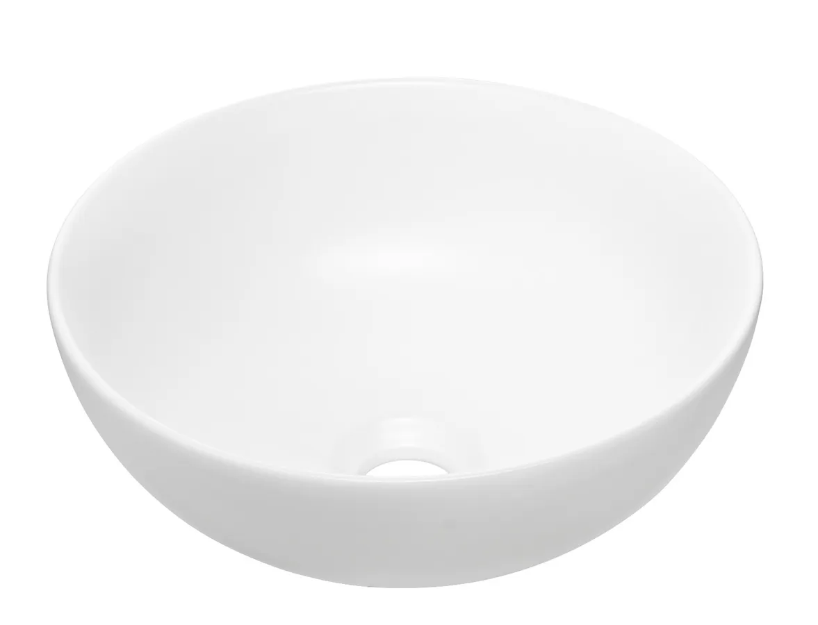 Elior Biała okrągła ceramiczna umywalka łazienkowa L9-N75