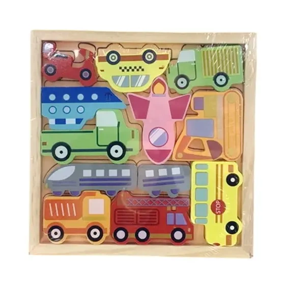 Puzzle drewniane pojazdy - SWEDE