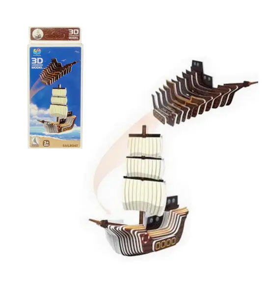 Puzzle 3D statek żaglowiec - SWEDE
