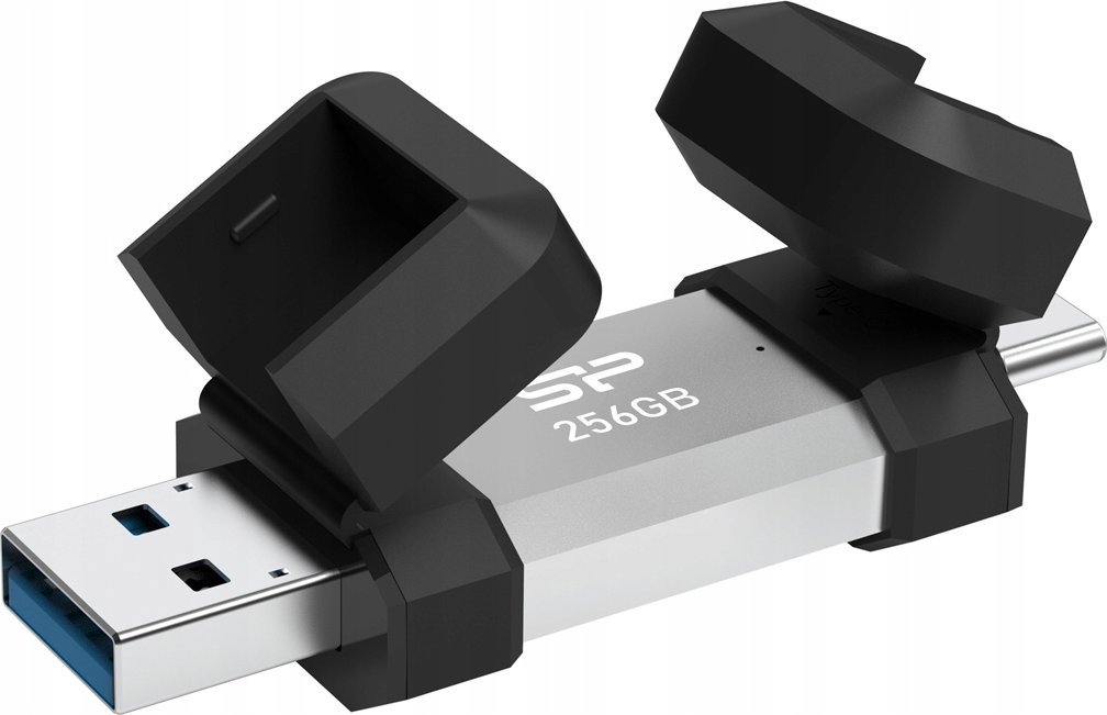 Pendrive Silicon Power Pendrive Silicon Power Mobile C51 256GB USB-A USB 3.2 Type-C 200MB/s Srebrny