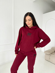 bluza z kapturem burgund nowe logo