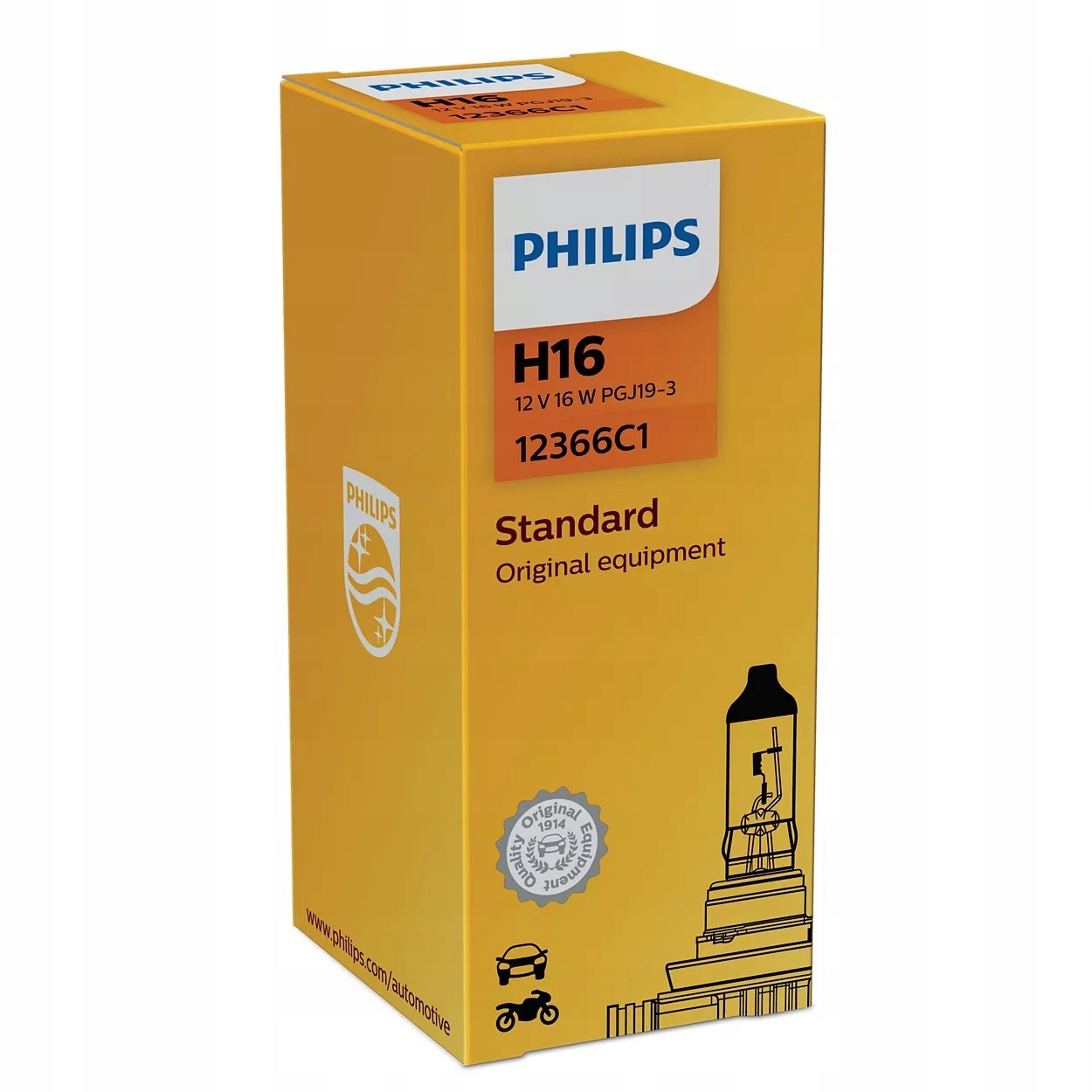 Philips H16 16W PGJ19-3 Standard Żarówka